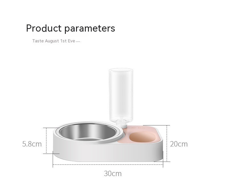 Pet Stainless Steel Automatic Drinking Water Feeding Integrated Tableware