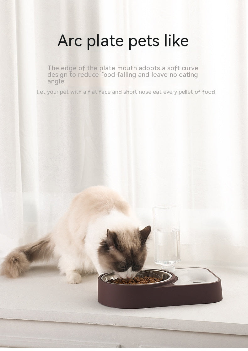 Pet Stainless Steel Automatic Drinking Water Feeding Integrated Tableware