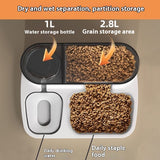 Cat Automatic Pet Feeder Water Dispenser Large Capacity Drinking Water Feeding