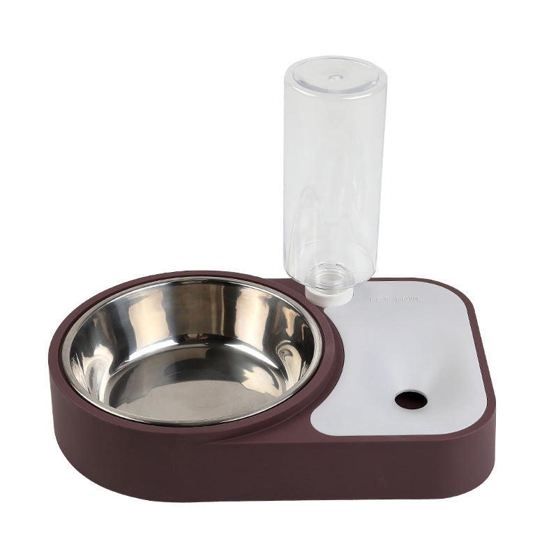 Pet Stainless Steel Automatic Drinking Water Feeding Integrated Tableware