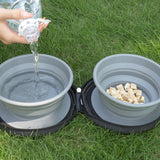 Pet Bowl Outdoor Drinking Water Feeding Folding Tableware Set