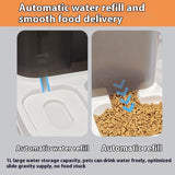 Cat Automatic Pet Feeder Water Dispenser Large Capacity Drinking Water Feeding